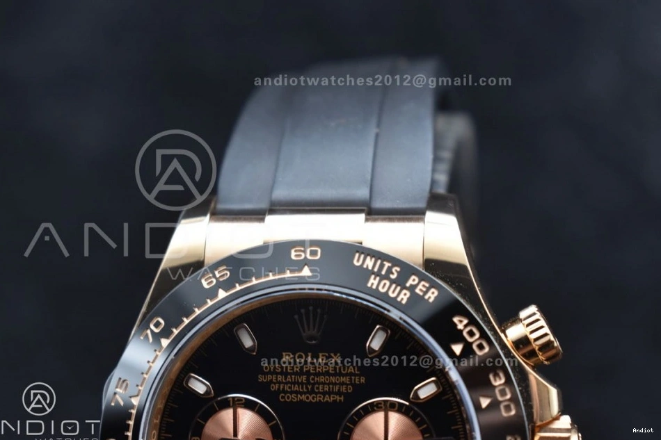 on Edition SH4130 Black Rubber RG Strap Oysterflex 1:1 116518 APSF Best Daytona Dial 0515
